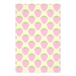 Pink Strawberry Pattern. stationery