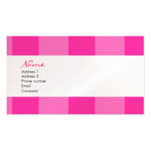Pink Stripe Business Card