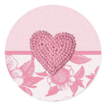 Pink Sunflowers with Beaded Heart