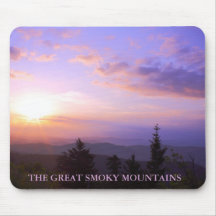 Pink Sunrise Great Smoky Mountains Mouse Pad