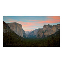 Pink sunset at Yosemite posters