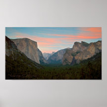 Pink sunset at Yosemite Print