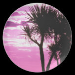 pink sunset plates