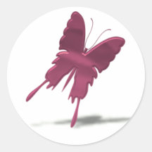 Pink Swallowtail Butterfly Sticker