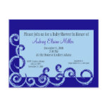 Pink Swirl Baby Shower Invitation - Customised postcards