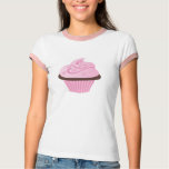 Pink Swirl Cupcake with Sprinkles t-shirts