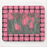 PINK SWIRL TULIPS mousepads