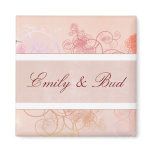 Pink Swirls - personalize your own design Refrigerator Magnet