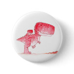 Pink T-Rex Button