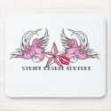 Pink Tattoo Bird Merchandise mousepads