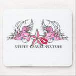 Pink Tattoo Bird Merchandise mousepads