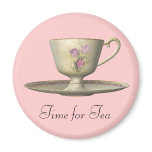 Pink Tea Time Magnet