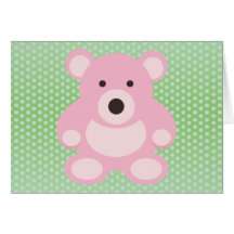 Pink Teddy Bear Card