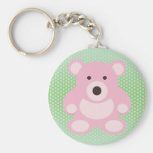 Pink Teddy Bear Key Chain