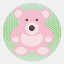 Pink Teddy Bear Sticker