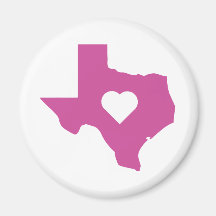 Pink Texas Magnets