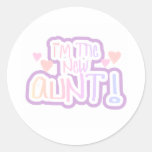 Pink Text I'm the New Aunt Sticker