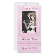 Pink Thank You Customised Photo Card