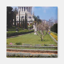 Pink The world centre of the Bahai faith, Haifa, I Refrigerator Magnets