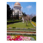 Pink The world centre of the Bahai faith, Haifa, I Postcard