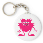 Pink Three-Eye Alien Key Chain