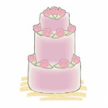 pink three layer cake photo sculptures
