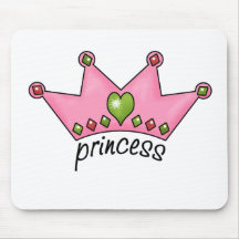 Pink Tiara Princess Mouse Pad