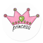 Pink Tiara Princess stickers