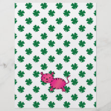 Pink tiger green shamrocks flyer