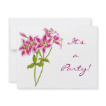 Pink Tiger Lily Invitation