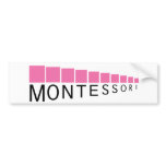 Pink Tower Montessori Bumper Sticker bumper stickers