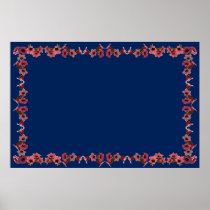 Pink Tree Bell Border/Frame Poster