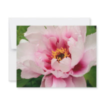 pink tree peony personalized invite