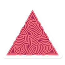 Pink Triangle Knot Sticker