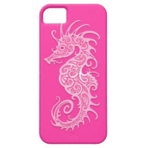 Pink Tribal Seahorse iPhone 5 Case
