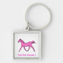 Pink Trotting Horse Key Chain