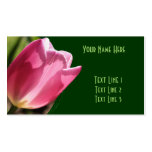 Pink Tulip Flower Business Card