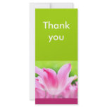 Pink tulip Thank you card Customized Rack Card