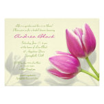 Pink Tulip Wedding Bridal Shower Invitation
