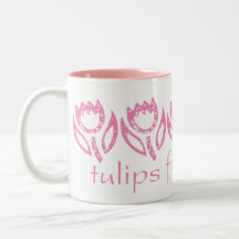 Pink Tulips five kisses Mug