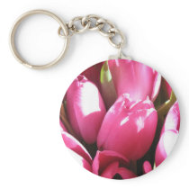 Pink Tulips Key Chain