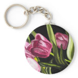Pink tulips keychains