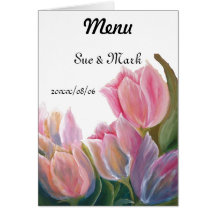 PINK TULIPS - MENU CARDS