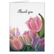 PINK TULIPS - thank you Cards