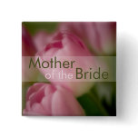 Pink Tulips • Wedding Button
