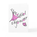 Pink Umbrella Bridal Shower cards
