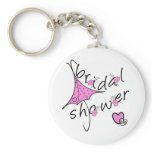 Pink Umbrella Bridal Shower keychains