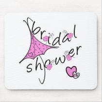 Pink Umbrella Bridal Shower Mousepads