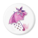 Pink Umbrella Magnet
