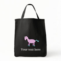 Pink unicorn tote bag